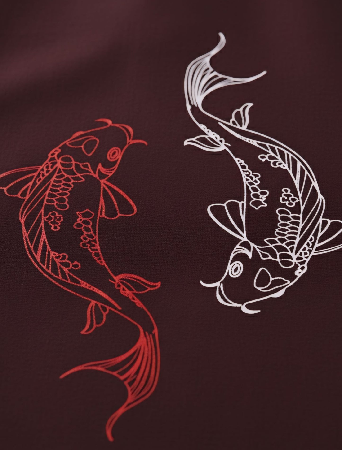 Koi Fish Printed Oversized Shirt For Men