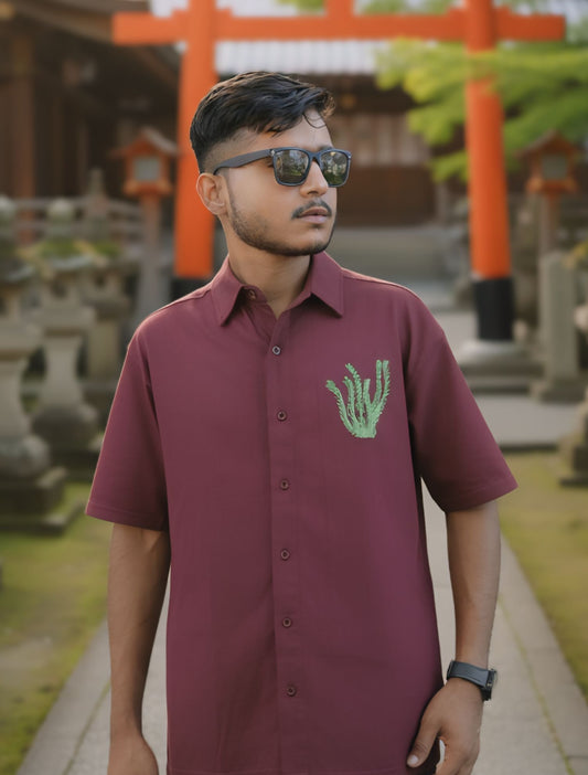 Koi Fish Printed Oversized Shirt For Men