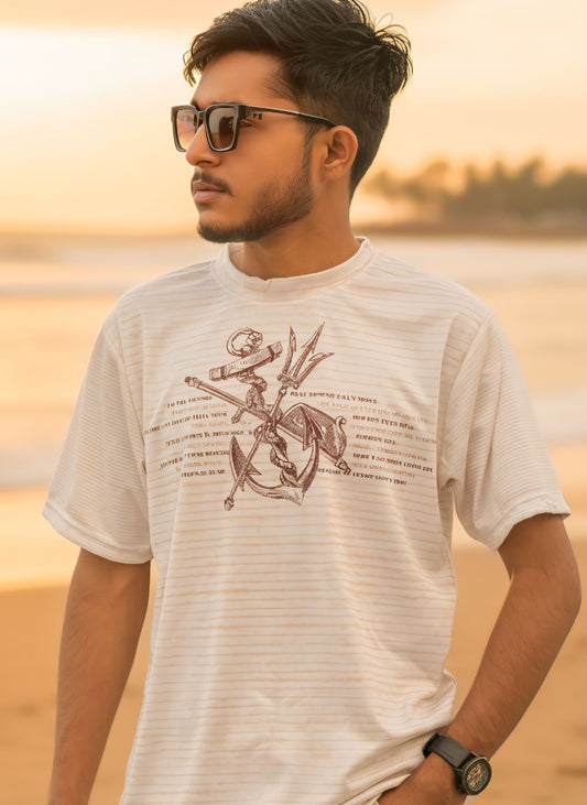 Nautical Vintage Oversized T-shirt For Men
