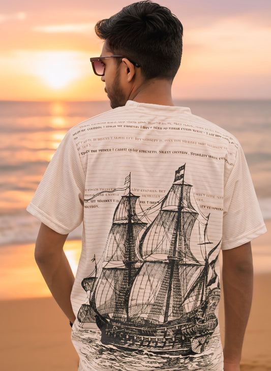 Nautical Vintage Oversized T-shirt For Men