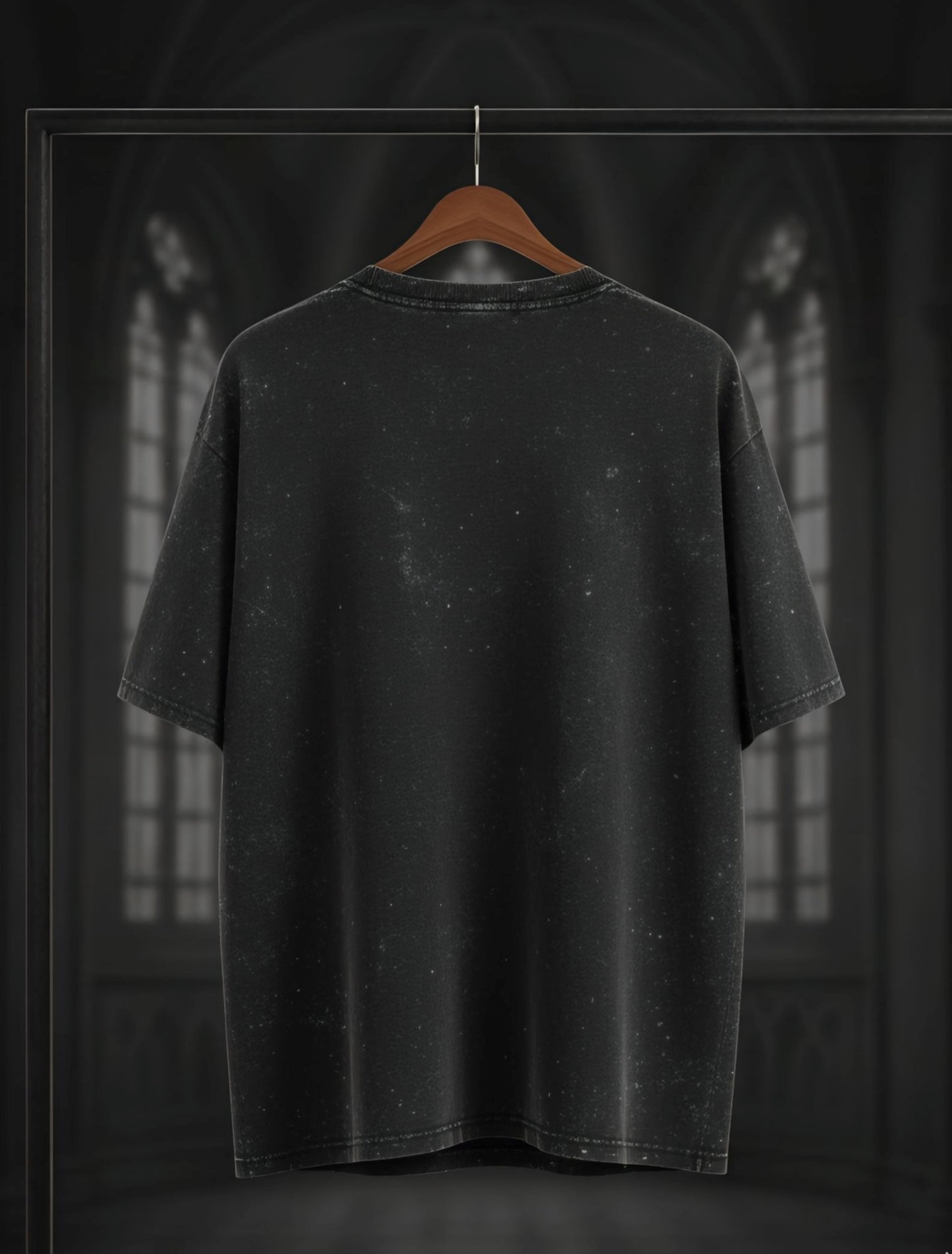 Angel 6353 Graphic Acid-Wash Oversized Tee For Men & Women
