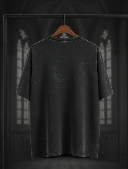 Angel 6353 Graphic Acid-Wash Oversized Tee For Men & Women