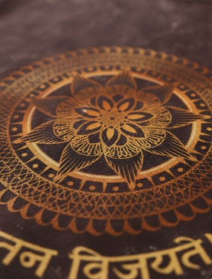 Sanatan Vibe Acid-Washed Oversized Tee For Men