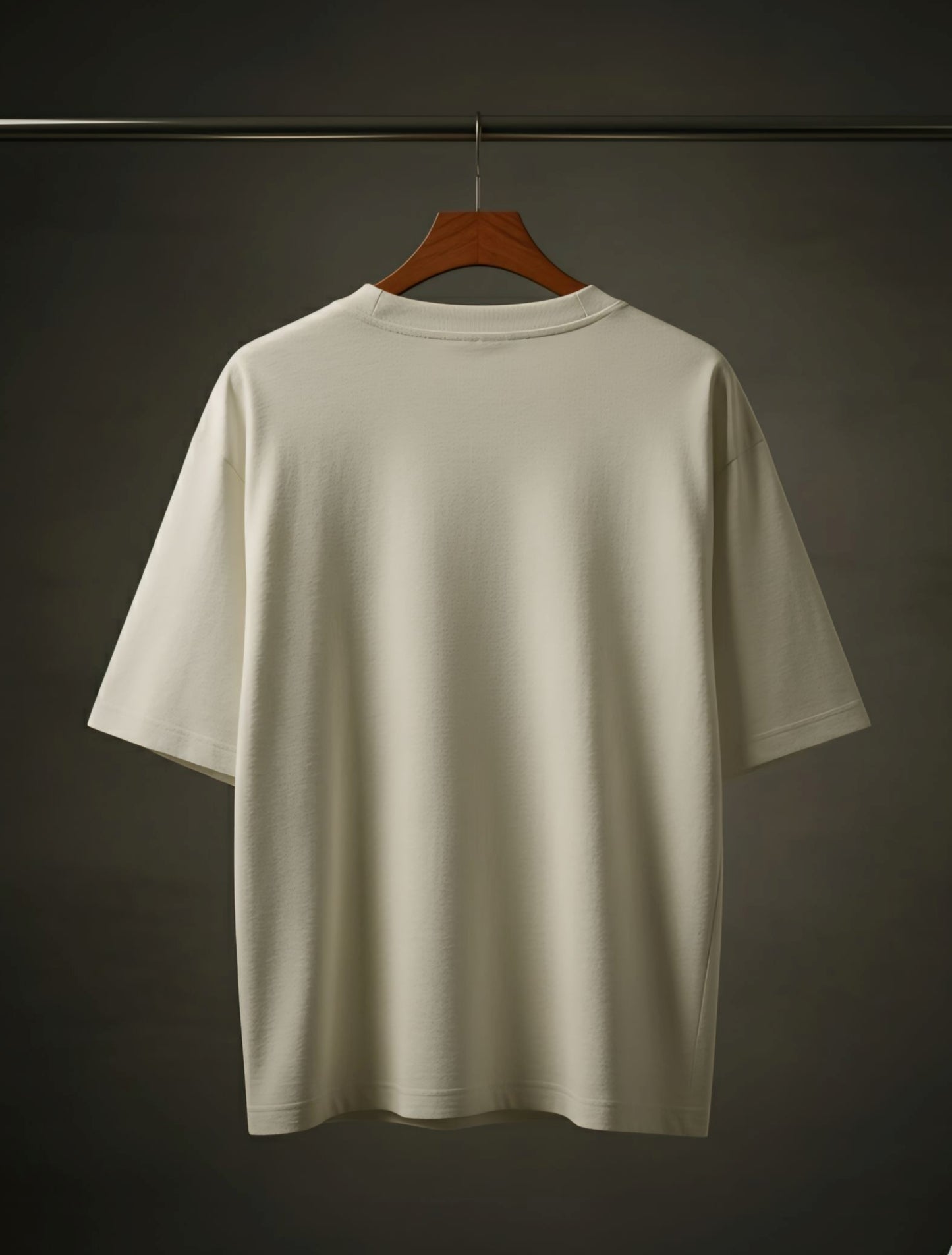 'Kawaii Bunny With Flowers' Off-white Oversized Tee For Girls