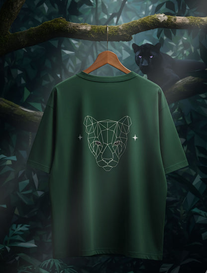 6353 Geometric Lepord Style Oversized Tee For Men & Women