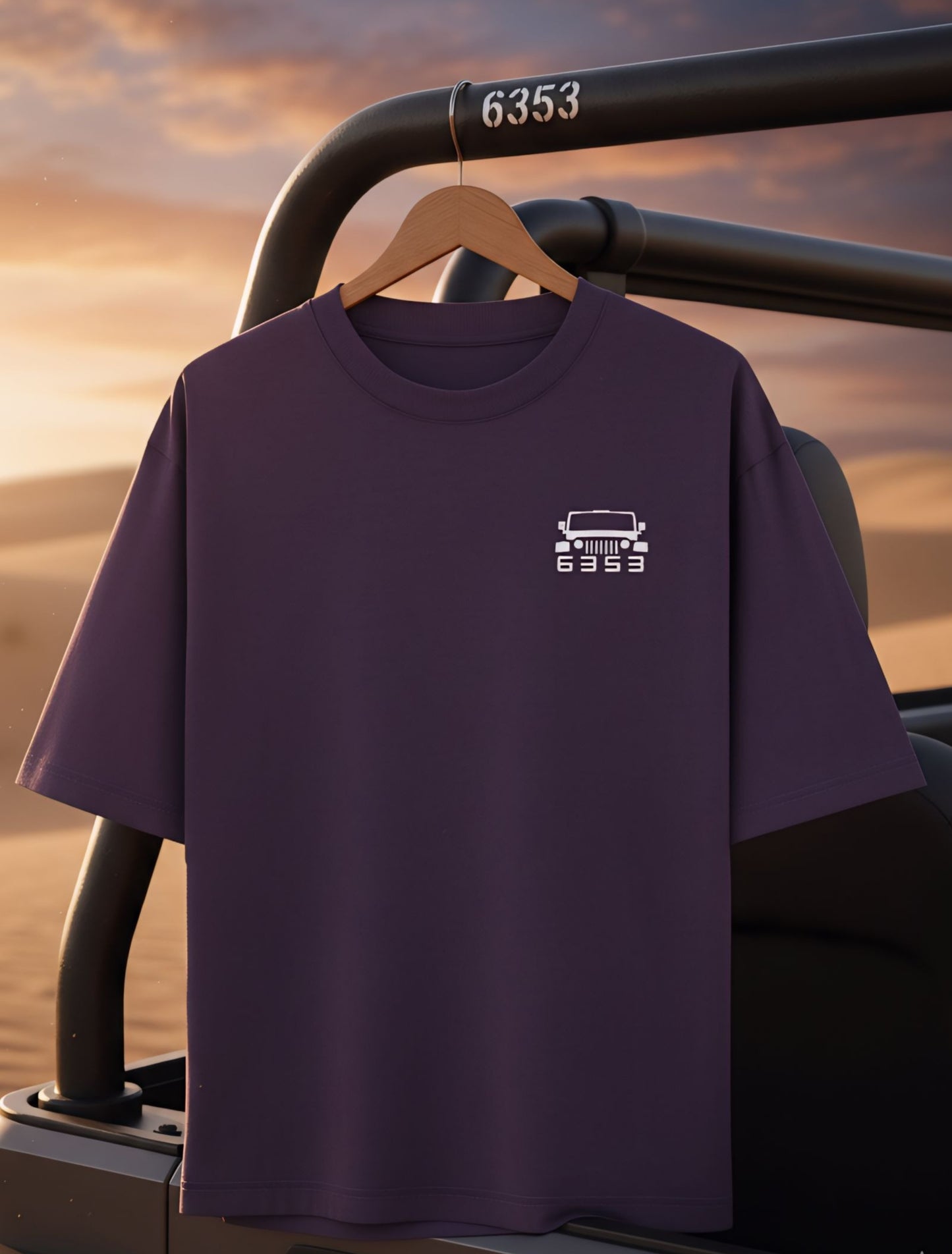 6353 Geometric Lepord Style Oversized Tee For Men & Women