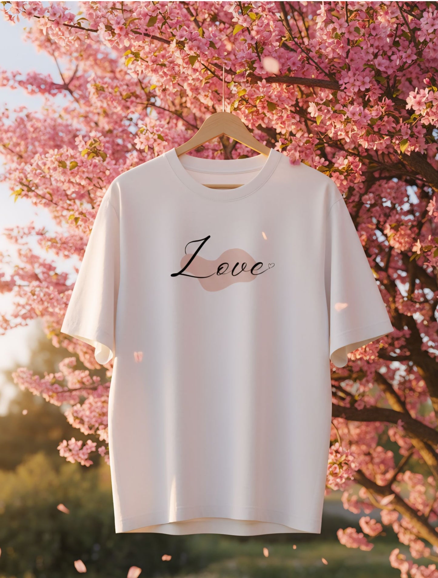 'Love' Graphic White Oversized T-shirt For Men & Women