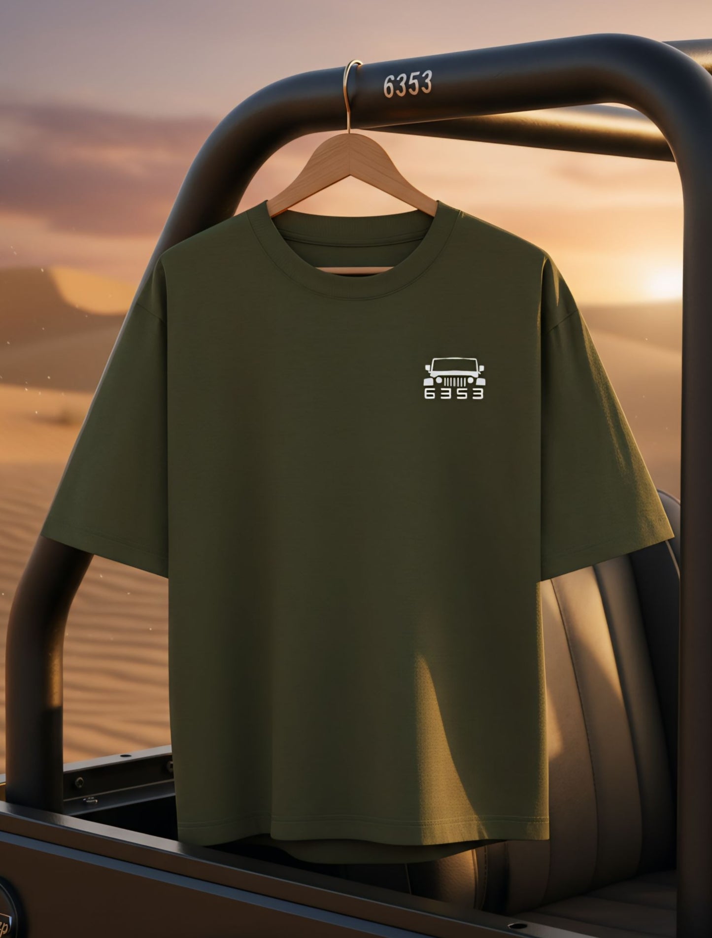 6353 Geometric Lepord Style Oversized Tee For Men & Women