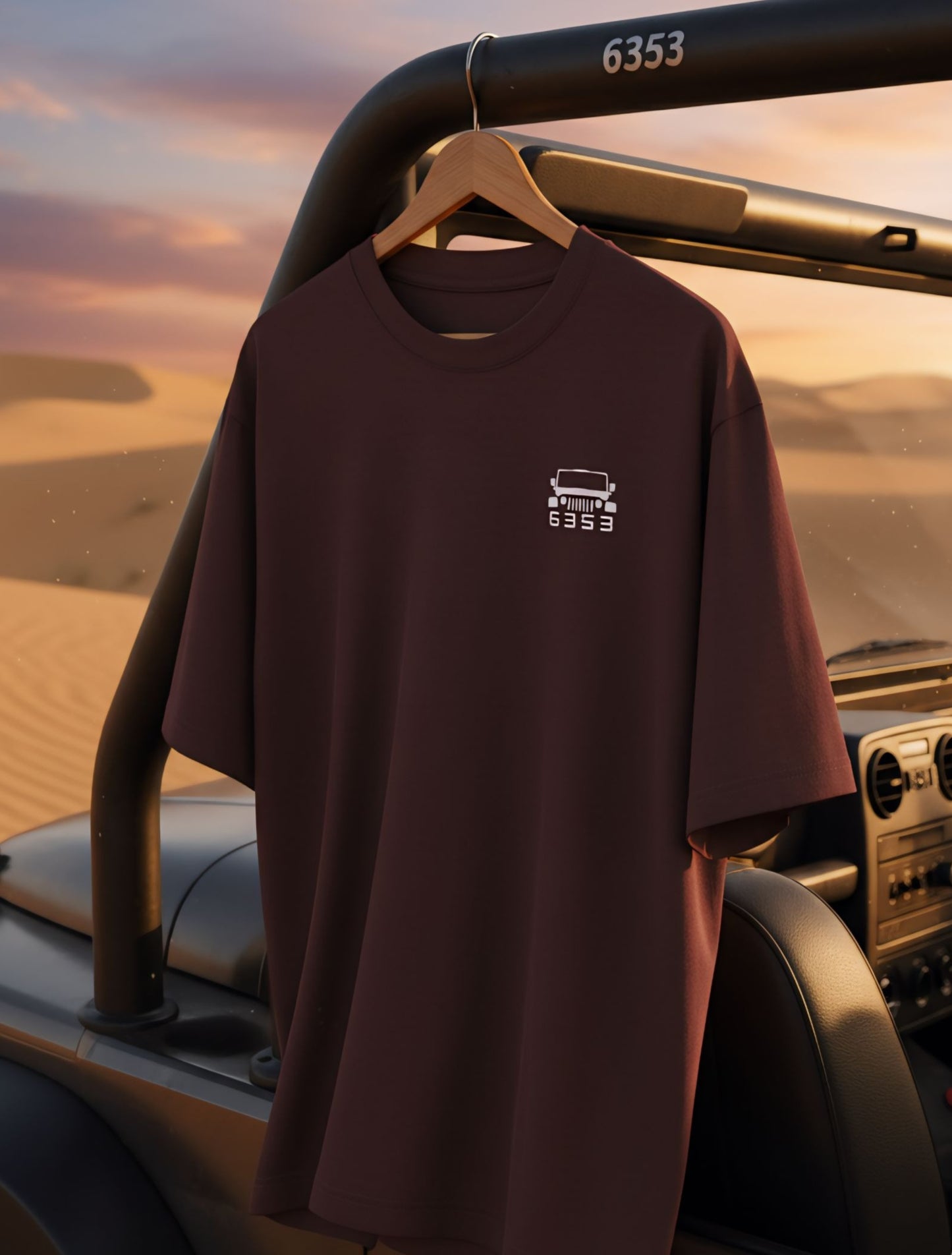 6353 Geometric Lepord Style Oversized Tee For Men & Women