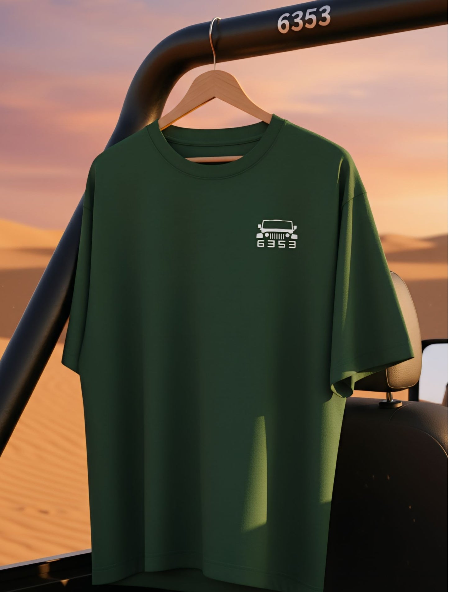 6353 Geometric Lepord Style Oversized Tee For Men & Women