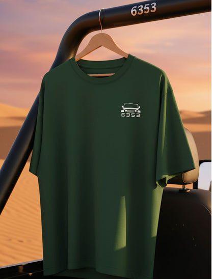 6353 Geometric Lepord Style Oversized Tee For Men & Women