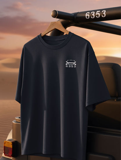 6353 Geometric Lepord Style Oversized Tee For Men & Women