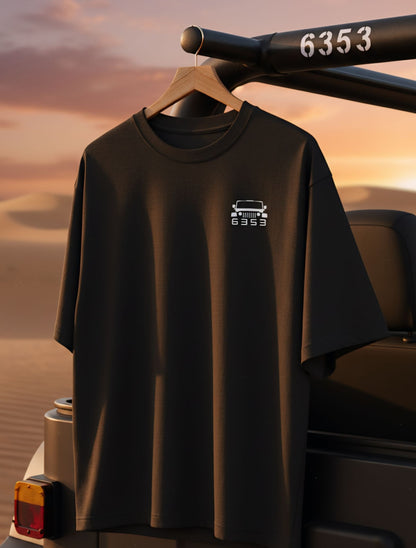 6353 Geometric Lepord Style Oversized Tee For Men & Women