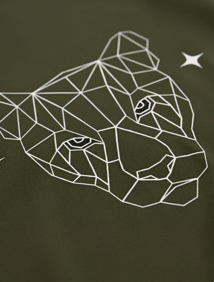 6353 Geometric Lepord Style Oversized Tee For Men & Women