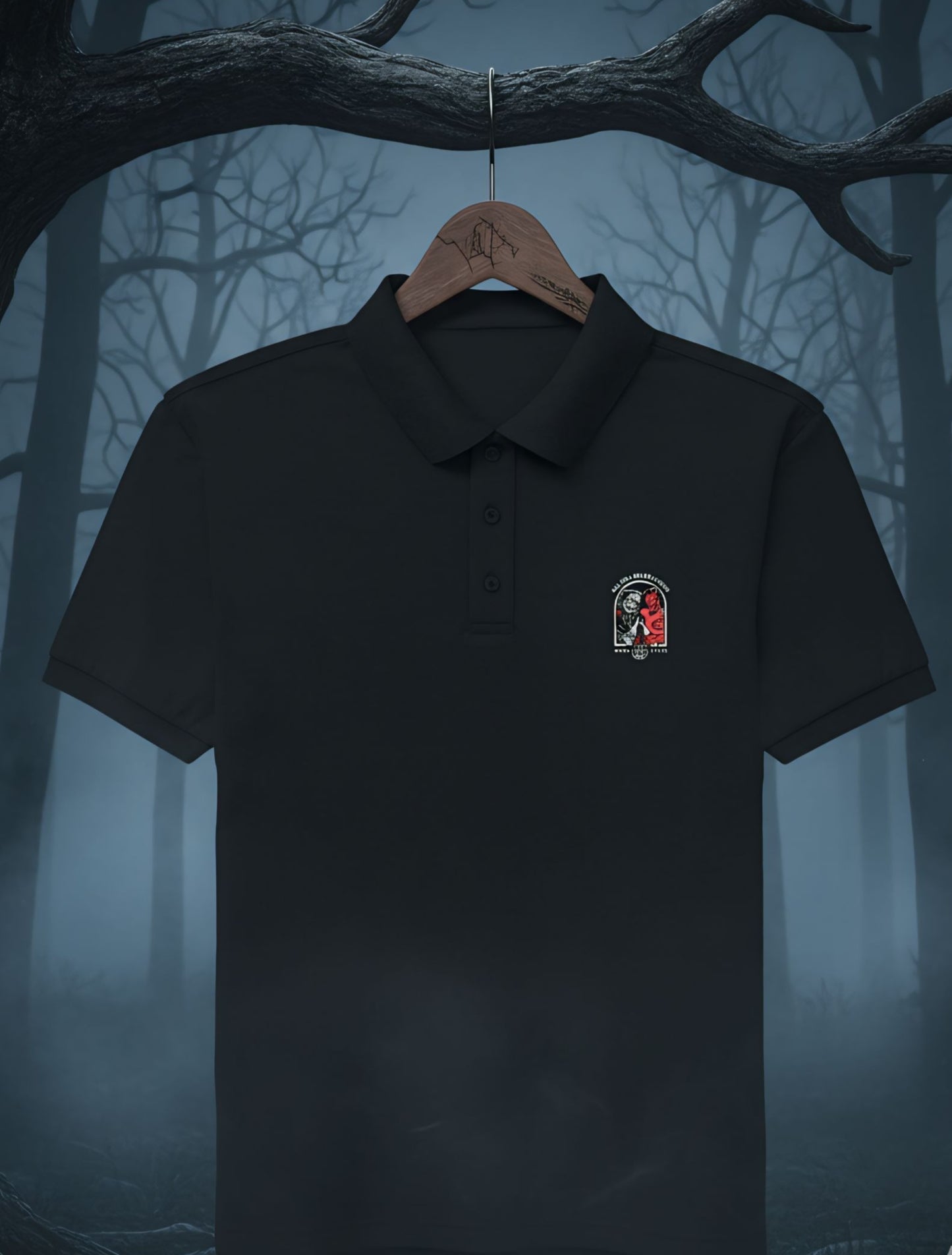 'Wake Up Beast' - Tiger Print Polo T-shirt For Men